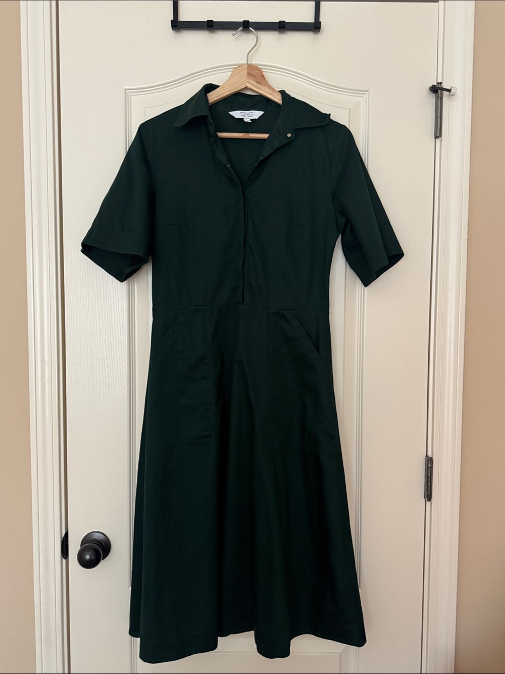 & other stories Forest Green Midi Shirt Dress